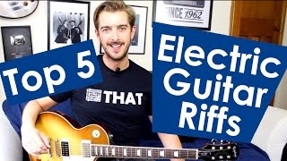 5 EASY Electric Guitar Riffs For Beginners [upl. by Gemma]