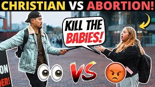 WOMAN FAILS TO DEFEND ABORTION AGAINST CHRISTIAN Must Watch… [upl. by Inahpit]