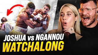 BISPING watches Anthony Joshua vs Francis Ngannou  COMMENTARY and LIVE REACTION [upl. by Pernick48]