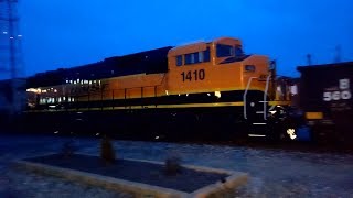 Freshly Repainted BNSF H4 SD60M 1410 on BNSF local in Centralia IL [upl. by Greggory]