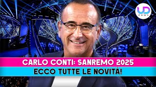 Carlo Conti Sanremo 2025 Ecco Tutte Le Novità [upl. by Llennod]