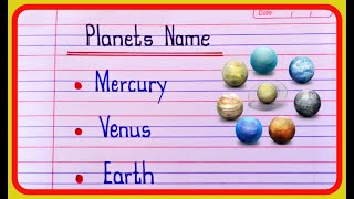 Planets Name  Planets Name In English  Solar System planets name  8 planets name [upl. by Naesed]