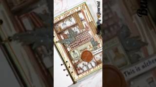 Mini art journal asmr scrapbooking journaling vintagejournal shorts viralshort [upl. by Aurita]