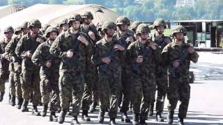 Zugschule  Swiss Army Samba marching drill [upl. by Dlorah962]