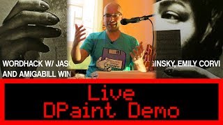 Live Commodore Amiga DPaint Demo  Babycastles WordHack commodore amiga retro [upl. by Wrench]