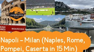 VLOG Naples Capri Rome Pompei Caserta in 15 MIN napoli rome capri [upl. by Nohsid]