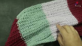 अति सुन्दर मफलर बुन्नुहाेस  MufflerMakhalarGalbandi Bunne Tarika  Multicolor Muffler [upl. by Sucramal]