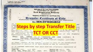 step by step land title transfer in the Philippines [upl. by Hsara]