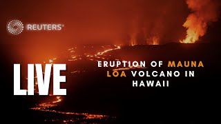 LIVE Eruption of Mauna Loa volcano in Hawaii [upl. by Hnoj]