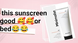 minimalist sunscreen review 😯😯youtube sunscreen [upl. by Ahsiema]