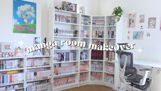 HUGE manga room makeover  unboxing figures anime wall decor desk setup ft flexispot c7 [upl. by Araj292]