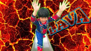 The floor is Lava Pretend play Escape from the lava monster  Billion Kiddo [upl. by Nitza906]