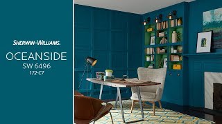 2018 Color of the Year Oceanside SW 6496  SherwinWilliams [upl. by Atilegna575]