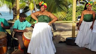 Puerto Rico Bomba Puertorriqueña Dancing in Piñones Loiza 2020 pt 1  Contra Viento y Marea bar [upl. by Bonaparte]