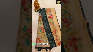 🏵️🏵️ Chanderi cotton to order 6374924894 saree cotton chandericotton subscribe [upl. by Bergmann]