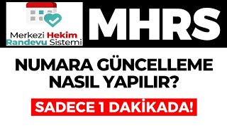 MHRS Telefon Numara Güncellenmesi Nasıl Yapılır MHRS Telefon Numarası Değiştirme [upl. by Essila237]