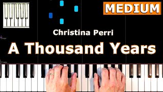 Christina Perri  A Thousand Years  Piano Tutorial Easy [upl. by Noirod245]