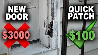 How to Repair Rotted Door Frame and Trim on Exterior Door [upl. by Odnamra493]