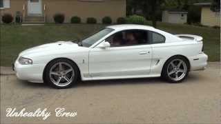 Procharged Mustang Cobra rippin with 550hp VERY LOUD [upl. by Emilio]