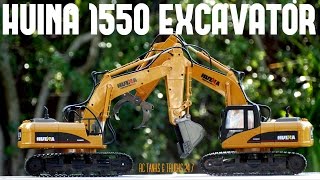 HUINA 1550 RC EXCAVATOR  How Powerful ls It [upl. by Anilorac]