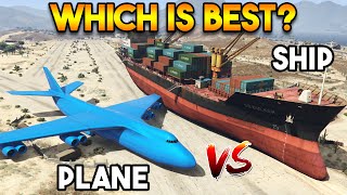 GTA 5 ONLINE  CARGO PLANE VS CARGO SHIP WHICH IS BEST [upl. by Haida]