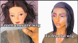 HOWTO MAKE A FRONTAL WIG  How to pluck hair to achieve natural hairline [upl. by Biles]