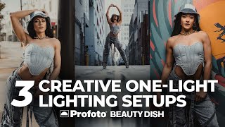 3 ONELIGHT Street Portrait Lighting Setups  Profoto Beauty Dish [upl. by Edra922]