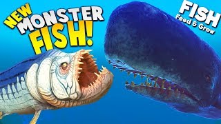 NEW GIANT MONSTER FISH vs GIANT WHALE  Feed and Grow Fish Gameplay [upl. by Herzig]