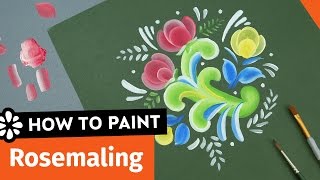 How to Paint Rosemaling  Sea Lemon [upl. by Ramona406]