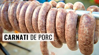 Cârnați de porc gustoși și suculenți  rețeta tradițională de cârnați de casă  Bucate Aromate [upl. by Ennirok]