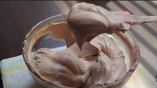 2 Ingredients Chocolate Whipped Cream Frosting [upl. by Ecnedac]