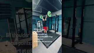 BB military press strict press onlinetraining shoulderworkout [upl. by Yenttirb952]