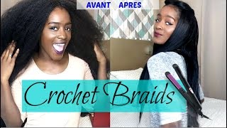 Coiffure protectrice Crochet braids  Effet naturel [upl. by Nuahsor]