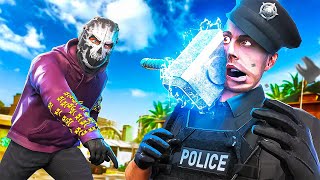 Using Thors Hammer To Destroy Cops in GTA 5 RP [upl. by Ednil]