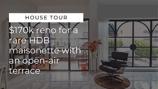 House Tour Video 170k reno for a rare HDB maisonette with an openair terrace [upl. by Eeldivad]