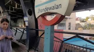 Delhi Metro Train arrived at Jhandewalan Metro station Delhi delhimetro train travel dmrc [upl. by Pietra]