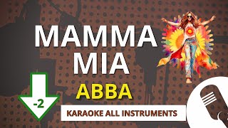 MAMMA MIA ABBA  KARAOKE LOWER KEY [upl. by Nad]