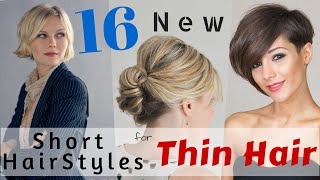 16 Short HairStyles for Thin Hair 2015 [upl. by Akelam224]