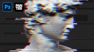 How to Make Glitch Effect in Photoshop  VHS Analog Glitch [upl. by Felic]