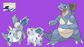 Nidoran Female Evolution Line Drawing Timelapse  Pokémon [upl. by Pry134]