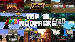 Minecraft Bedrock Edition 120 TOP 10 Modpacks [upl. by Chadabe465]