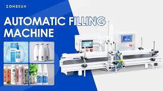 ZONESUN ZSDTMPZ1 Automatic Single Nozzle Magnetic Pump Liquid Filling Machine [upl. by Einahteb238]