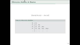 Polinomio interpolador en diferencias divididas de Newton   UPV [upl. by Wren262]