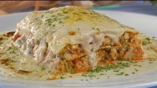 Receta de Lasagna con pollo y espinacas [upl. by Garneau146]