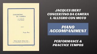 Jacques Ibert  Concertino da Camera mvt I Piano Accompaniment [upl. by Sheryl]