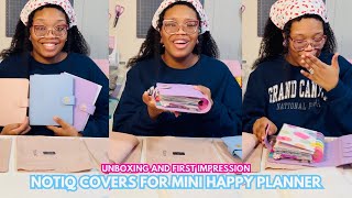 Notiq Planner Mini Happy Planner Covers Unboxing [upl. by Etnahc197]