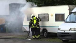 13052014  Eppelheim Toter bei Wohnwagenbrand [upl. by Kurland71]