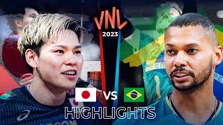 JAPAN vs BRAZIL  Highlights  Mens VNL 2023 [upl. by Bierman]