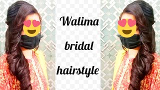 Walima bridal hairstyle  easy and quick hairstyle asian hair hairstyle hairstylebridalhairstyle [upl. by Peony229]