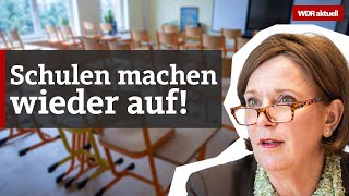 Zurück in die Schulen Präsenzunterricht in NRW noch vor den Sommerferien  WDR Aktuelle Stunde [upl. by Anaerb]